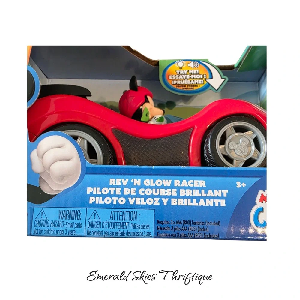 Disney Junior Mickey Rev 'N Glow Racer Vrooom! Free ship new in box